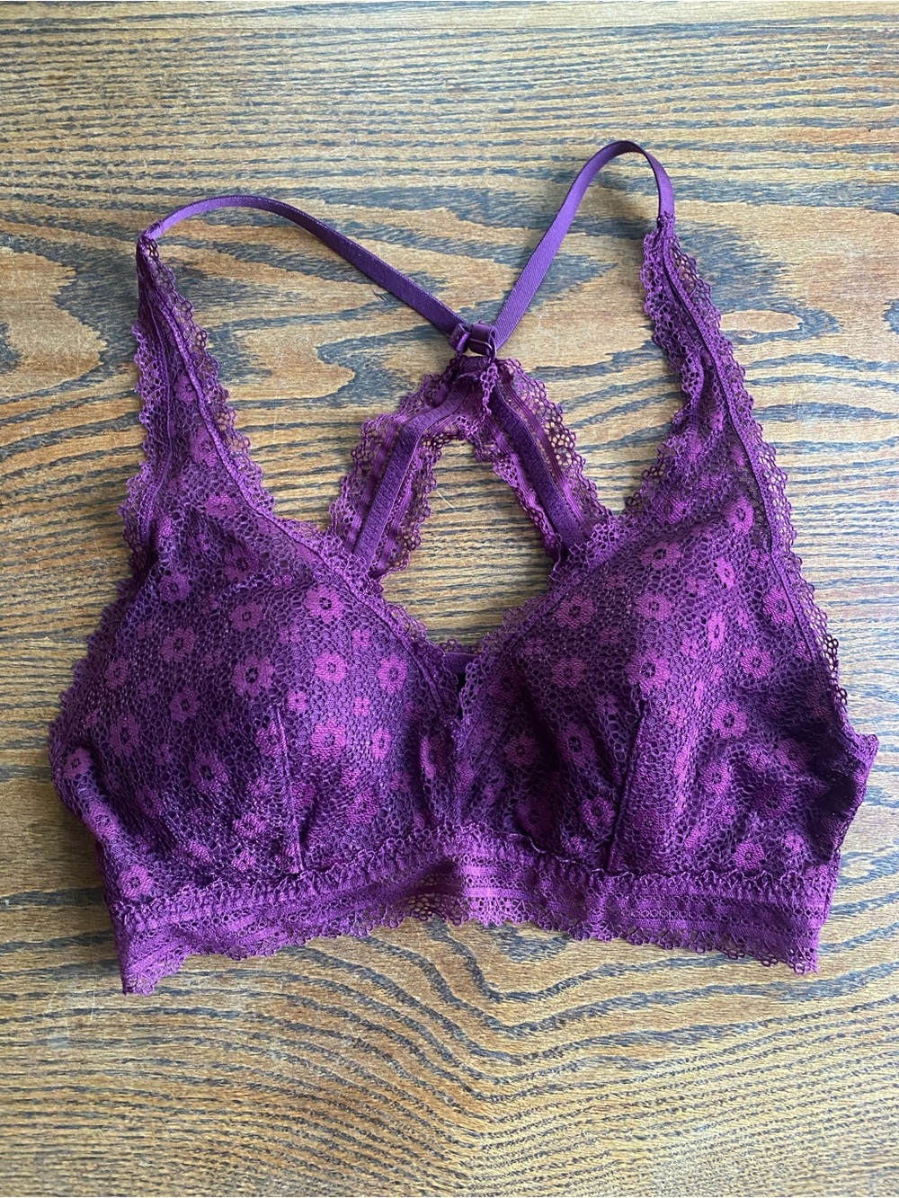VS Lace Bralette in Deep Plum
